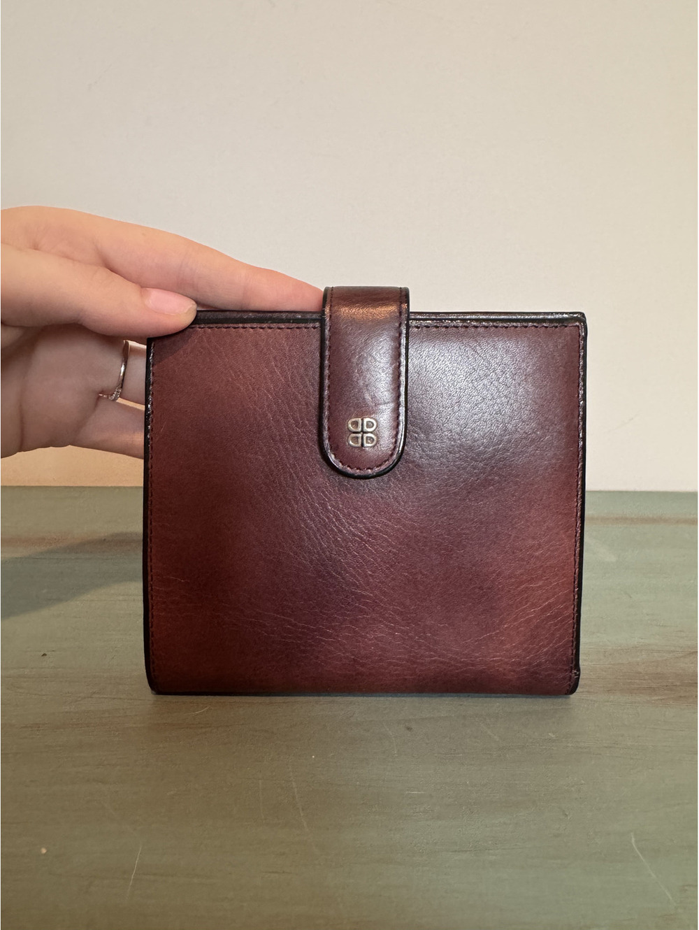 NWT Bosca Vintage Old Leather Bifold Wallet Red Oxblood Cherry Italian Leather